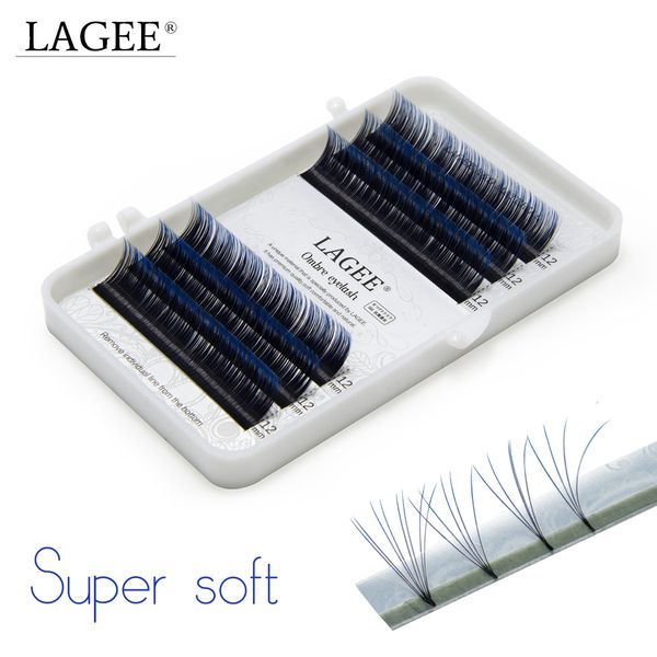 Lagee Individual Eyelashes Eyelashes Extension Faux Mink Ombre Eyelash Blue Color False Super Soft Cilia