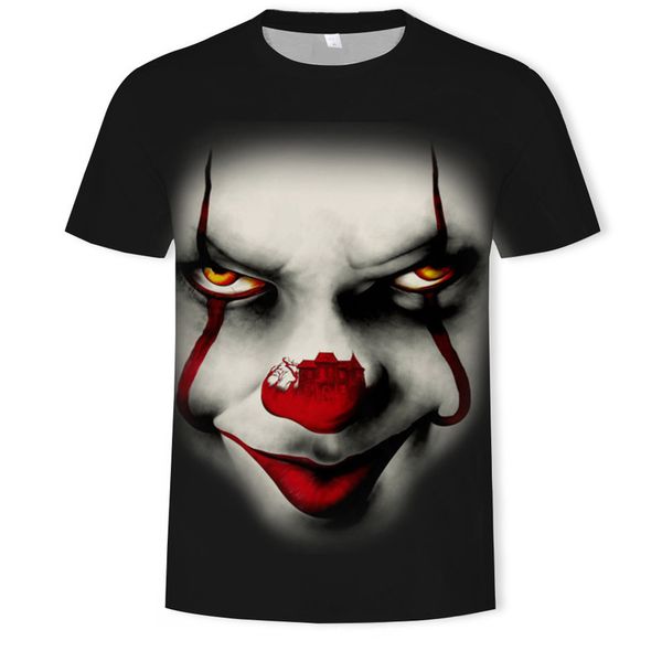 mens designer clown pattern 3d digital printing round collar short sleeve t-shirtm6ug, White;black
mens designer clown pattern 3d digital printing round collar short sleeve t-shirtm6ug, White;black