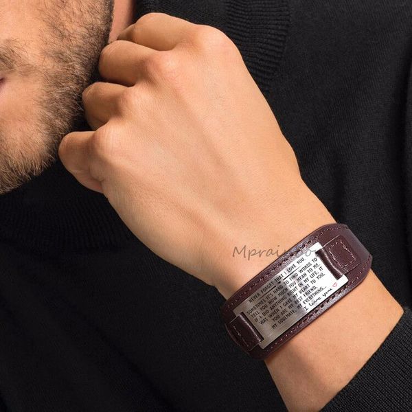 personalized leather id bracelet for men never forget that i love you for boyfriend husband him, Golden;silver
personalized leather id bracelet for men never forget that i love you for boyfriend husband him, Golden;silver