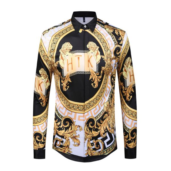 spring summer 2020 shirt printed gold flower carving men's runway casual shirt designer shirts long sleeve social camisa clothes size, White;black
spring summer 2020 shirt printed gold flower carving men's runway casual shirt designer shirts long sleeve social camisa clothes size, White;black