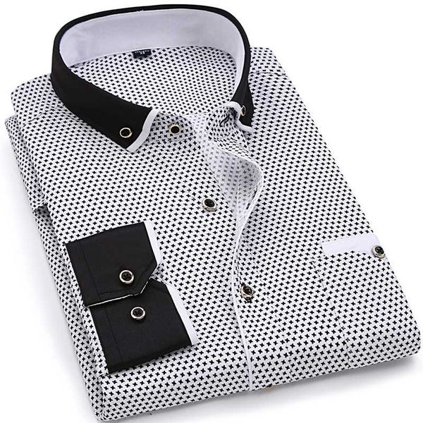 men shirt spring long sleeve social business dress polka dot print casual shirt men brand clothing soft comfortable da-026, White;black
men shirt spring long sleeve social business dress polka dot print casual shirt men brand clothing soft comfortable da-026, White;black