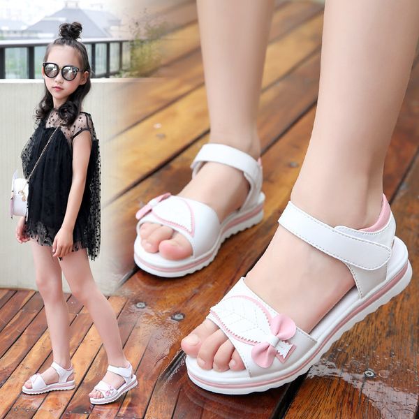 summer kids beach sandals for girls 2019 cute princess leaves bow shoes students soft bottom pink and white size 27 -36, Black;red
summer kids beach sandals for girls 2019 cute princess leaves bow shoes students soft bottom pink and white size 27 -36, Black;red