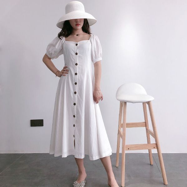 2020 new summer women french romance elegant soild button mid dresses female a-line leisure vacation short dress vestidos y145, Black;gray
2020 new summer women french romance elegant soild button mid dresses female a-line leisure vacation short dress vestidos y145, Black;gray