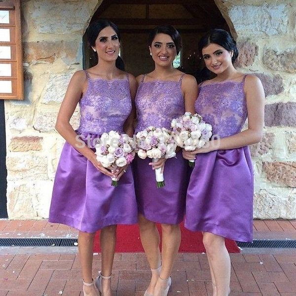 2019 knee length purple bridesmaid dresses spaghetti lace short beach arabic plus size wedding guest gowns maid of honor dress b33, White;pink
2019 knee length purple bridesmaid dresses spaghetti lace short beach arabic plus size wedding guest gowns maid of honor dress b33, White;pink