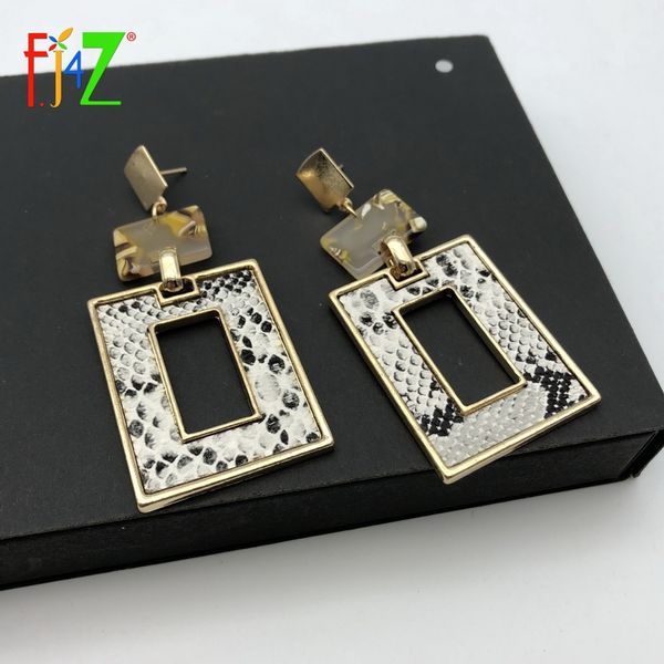 f.j4z new vintage leopard statement earrings for women fashion classic brand leather square geometric drop earrings dropship, Silver
f.j4z new vintage leopard statement earrings for women fashion classic brand leather square geometric drop earrings dropship, Silver
