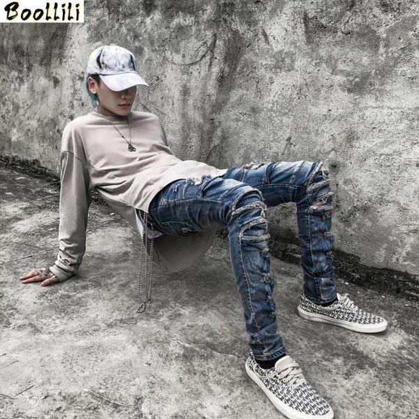 new 2020 spring autumn streetwear korean denim skiny distressed jeans for mens blue ripped up hip hop rock punk jean slim fit
new 2020 spring autumn streetwear korean denim skiny distressed jeans for mens blue ripped up hip hop rock punk jean slim fit