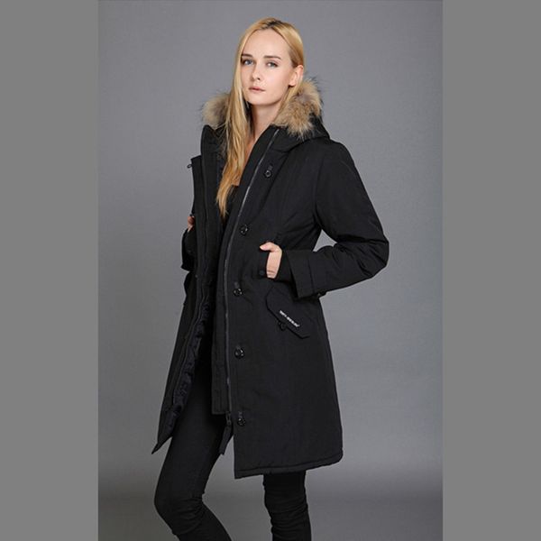 winter high-end brand canadian style ladies down jacket fashion slim fur collar decoration long thick padded down jacket windproof warm, Black
winter high-end brand canadian style ladies down jacket fashion slim fur collar decoration long thick padded down jacket windproof warm, Black