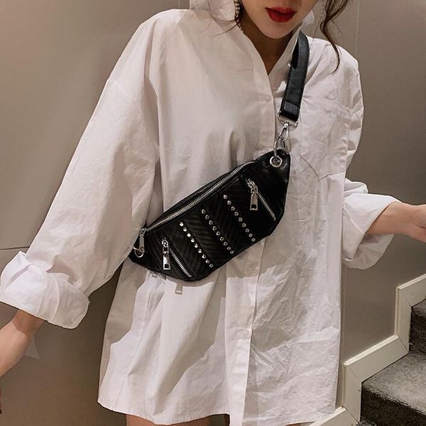 new designer waist bag designer luxury women shoulder bags women pu chest bag cool zipper rivets cross body girls bags
new designer waist bag designer luxury women shoulder bags women pu chest bag cool zipper rivets cross body girls bags