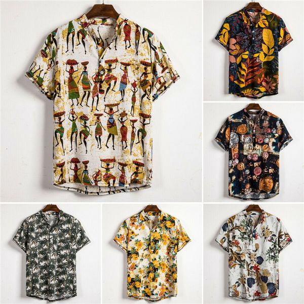 men ethnic style print linen shirts summer short sleeve slim fit shirts male men streetwear floral loose casual shirt blouse top, White;black
men ethnic style print linen shirts summer short sleeve slim fit shirts male men streetwear floral loose casual shirt blouse top, White;black