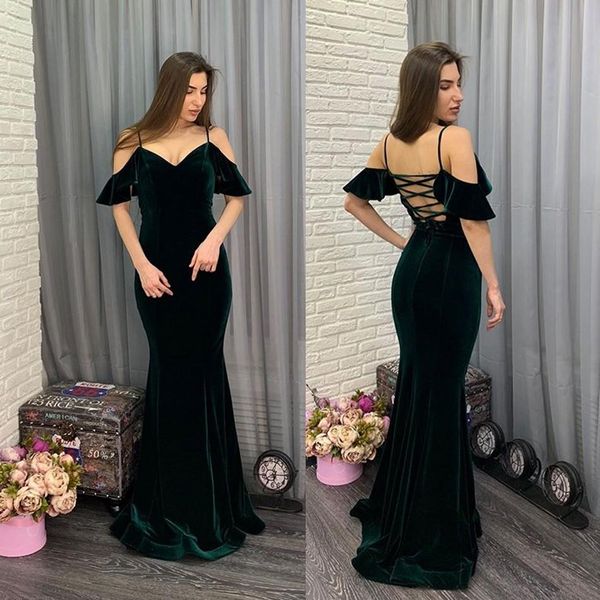 dark green velvet mermaid evening dresses off shoulder criss cross back prom dress floor length formal party gowns, Black;red
dark green velvet mermaid evening dresses off shoulder criss cross back prom dress floor length formal party gowns, Black;red
