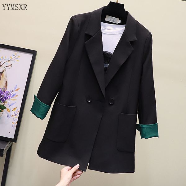 women's suits & blazers suit jacket feminine 2021 elegant lady long black blazer office coat business attire, White;black
women's suits & blazers suit jacket feminine 2021 elegant lady long black blazer office coat business attire, White;black