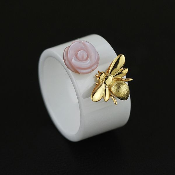 inature 925 sterling silver handmade jewelry cute bee kiss from a rose ceramic rings for women sh190721, Slivery;golden
inature 925 sterling silver handmade jewelry cute bee kiss from a rose ceramic rings for women sh190721, Slivery;golden