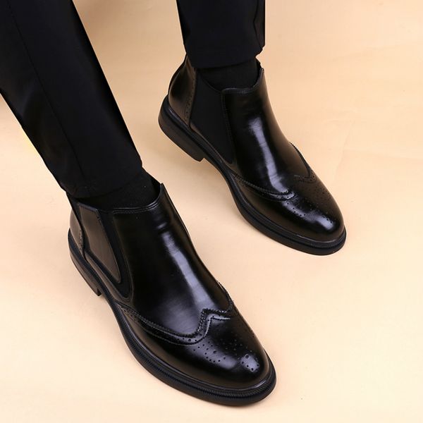 mens fashion party banquet dresses ankle boots genuine leather bullock shoes carving brogue shoe boot botines man, Black
mens fashion party banquet dresses ankle boots genuine leather bullock shoes carving brogue shoe boot botines man, Black