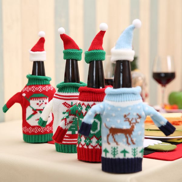 christmas decorations wine bottle elk joy sweater cover bag santa claus knitting hats for new year xmas home dinner party décor
christmas decorations wine bottle elk joy sweater cover bag santa claus knitting hats for new year xmas home dinner party décor