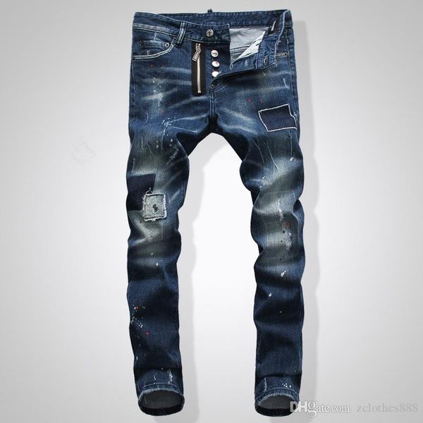 mens ripped biker jeans us size 29~42 slim jeans pour hommes fashion designer mens jeans designer pants, Blue
mens ripped biker jeans us size 29~42 slim jeans pour hommes fashion designer mens jeans designer pants, Blue