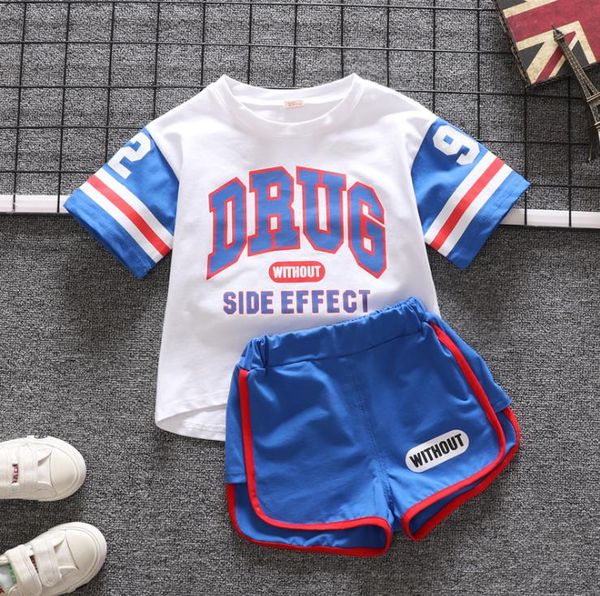 children casual tracksuits boys brand letters printed sport clothing sets boys girls fashion t-shirts + shorts clothing suits wholesale, White
children casual tracksuits boys brand letters printed sport clothing sets boys girls fashion t-shirts + shorts clothing suits wholesale, White