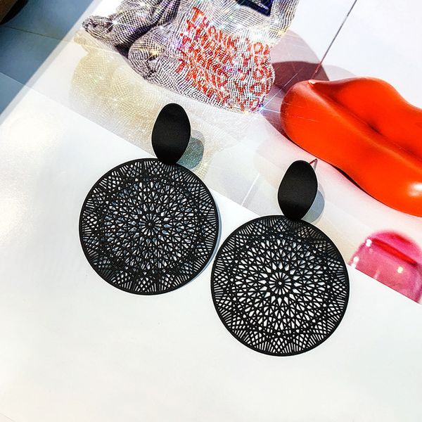 hollow out earrings geometry circle black and white with pattern fashion exaggeration cool earrings online celebrity night club, Silver
hollow out earrings geometry circle black and white with pattern fashion exaggeration cool earrings online celebrity night club, Silver