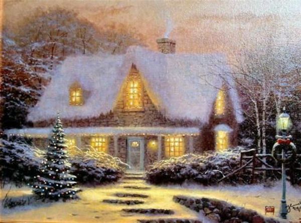 thomas kinkade 1991 christmas eve home decor handpainted &hd print oil painting on canvas wall art canvas pictures 200128
thomas kinkade 1991 christmas eve home decor handpainted &hd print oil painting on canvas wall art canvas pictures 200128