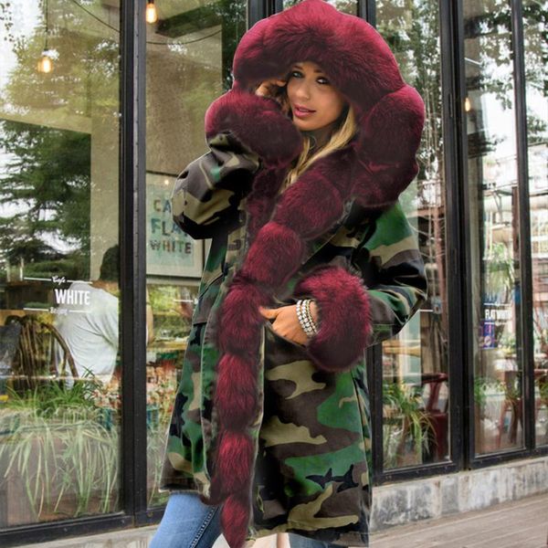 parkas winter outdoor women hooded coat slim camouflage warm daily office casual outwear shopping faux fur thicken, Black
parkas winter outdoor women hooded coat slim camouflage warm daily office casual outwear shopping faux fur thicken, Black