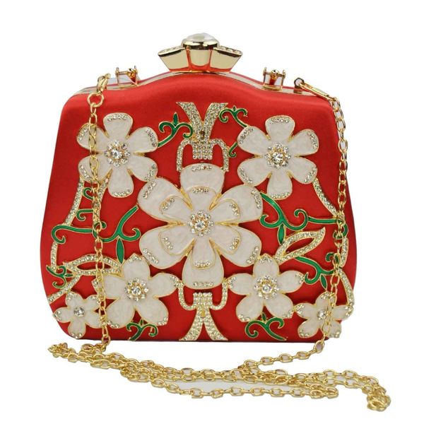 white flower design red satin evening bags women party purse female tote handbags mini shoulder bags
white flower design red satin evening bags women party purse female tote handbags mini shoulder bags