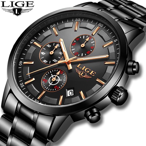 relogio masculino lige mens watches men's sport's watch men all steel waterproof watch for men quartz clock+box, Slivery;brown
relogio masculino lige mens watches men's sport's watch men all steel waterproof watch for men quartz clock+box, Slivery;brown