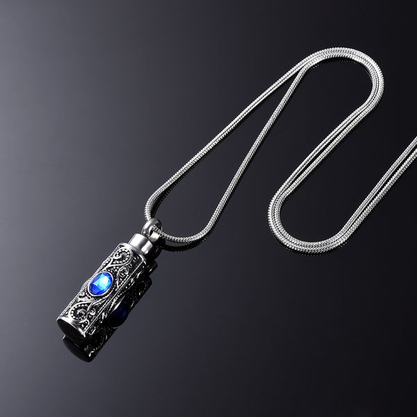 lkj9953 vintage flower carving cylinder column pendant urn ash cremation jewelry, rhinestone pet/human memorial ashes jewelry, Silver
lkj9953 vintage flower carving cylinder column pendant urn ash cremation jewelry, rhinestone pet/human memorial ashes jewelry, Silver