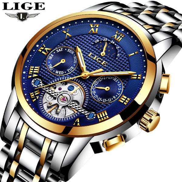 lige mens watches automatic mechanical watch men full steel business waterproof sport watches relogio masculino, Slivery;brown
lige mens watches automatic mechanical watch men full steel business waterproof sport watches relogio masculino, Slivery;brown