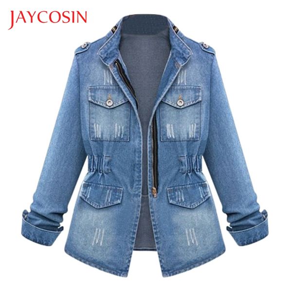 jaycosin casual womens plus size ladies denim oversize jeans chain jacket pocket coat polyester solid pattern turn-down collar, Black;brown
jaycosin casual womens plus size ladies denim oversize jeans chain jacket pocket coat polyester solid pattern turn-down collar, Black;brown