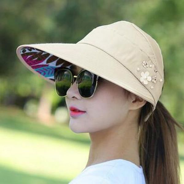 shujin uv protection women summer beach sun hats pearl packable sun visor hat with big heads wide brim female cap, Blue;gray
shujin uv protection women summer beach sun hats pearl packable sun visor hat with big heads wide brim female cap, Blue;gray