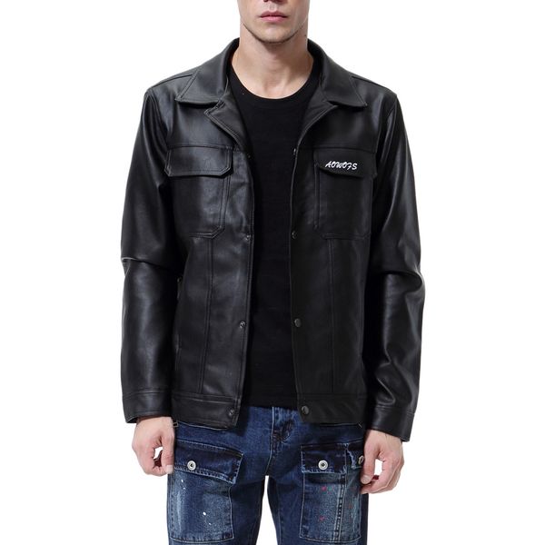 autumn new style large size men's casual jacket europe and america washing locomotive leather jacket d105, Black
autumn new style large size men's casual jacket europe and america washing locomotive leather jacket d105, Black