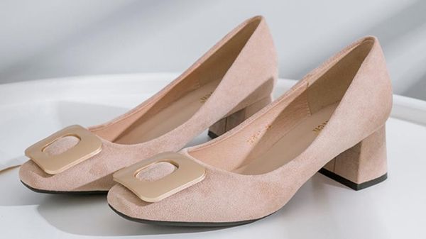 women's shoes in spring and autumn middle coarse heel square head suede @2515, Black
women's shoes in spring and autumn middle coarse heel square head suede @2515, Black