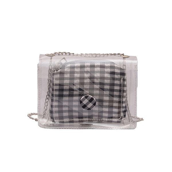 plaid mini jelly bag transparent flip bag summer beach handbag chain shoulder ladies messenger
plaid mini jelly bag transparent flip bag summer beach handbag chain shoulder ladies messenger
