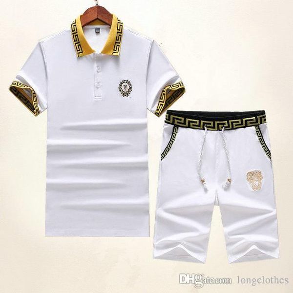 summer mens designer tracksuits medusa printed men stall collar v-neck short sleeves pullover with casual jogger pants suits designer tracks, Gray
summer mens designer tracksuits medusa printed men stall collar v-neck short sleeves pullover with casual jogger pants suits designer tracks, Gray