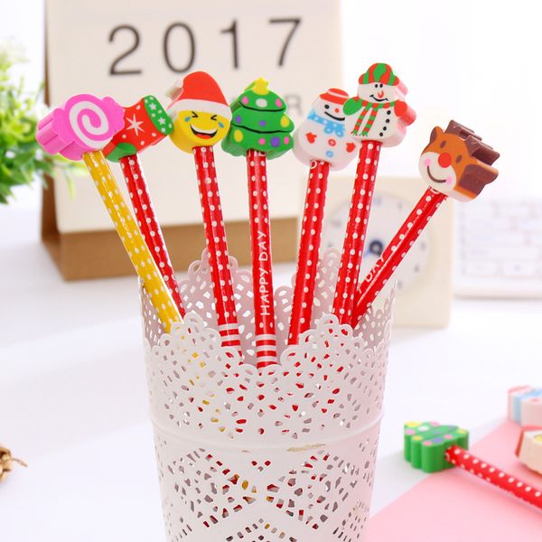 10 rubber cartoon christmas pencils with rubber factory direct students to learn stationery office supplies
10 rubber cartoon christmas pencils with rubber factory direct students to learn stationery office supplies