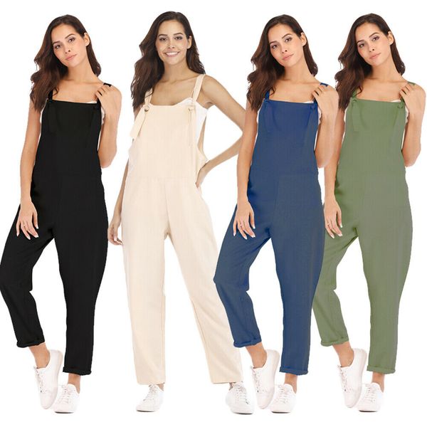 new style women's jumpsuits sleeveless solid casual loose long loose jumpsuit strap harem trousers overalls fashion 2019, Black;white
new style women's jumpsuits sleeveless solid casual loose long loose jumpsuit strap harem trousers overalls fashion 2019, Black;white