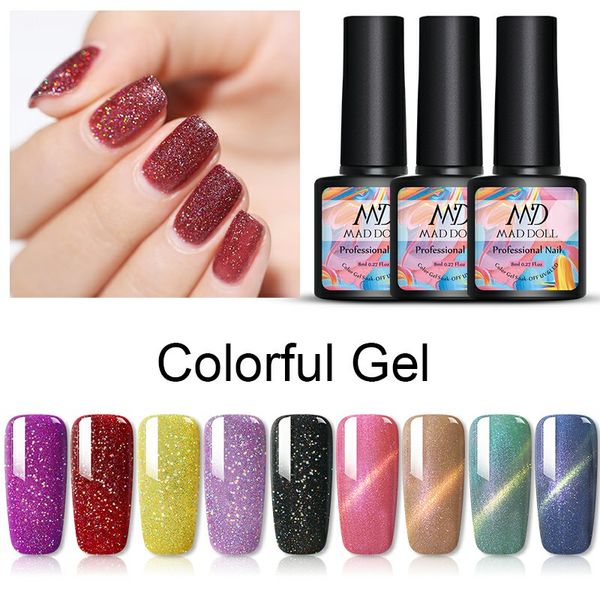 mad doll 8ml holographic gel nail polish purple red yellow colorful super shining long lasting soak off uv nail art gel varnish, Red;pink
mad doll 8ml holographic gel nail polish purple red yellow colorful super shining long lasting soak off uv nail art gel varnish, Red;pink