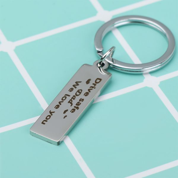 creative fashion keychain men key ring letter "drive safe we love you dad" fathers day keyring gifts for father, Silver
creative fashion keychain men key ring letter "drive safe we love you dad" fathers day keyring gifts for father, Silver