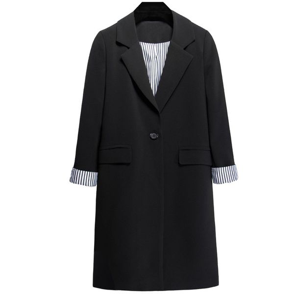 2020 new suit jacket women spring autumn loose slim long blazers suits female overcoats b461, White;black
2020 new suit jacket women spring autumn loose slim long blazers suits female overcoats b461, White;black