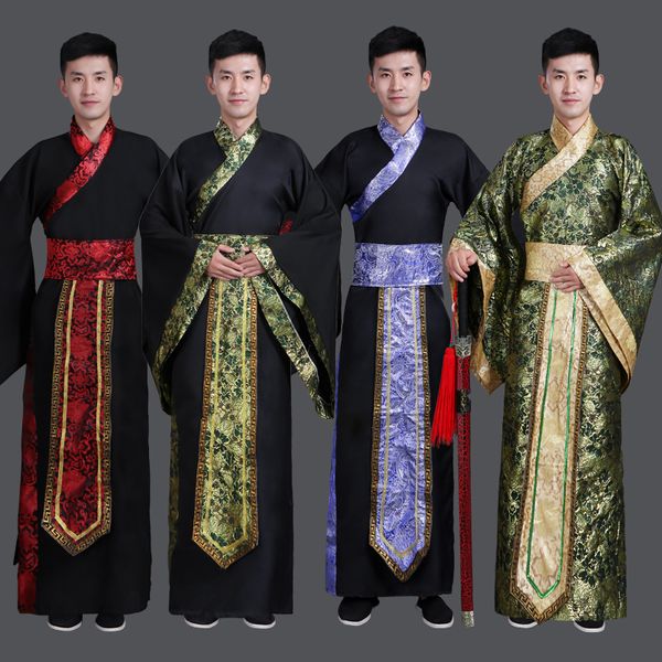 ancient chinese costume men stage performance outfit for dynasty men hanfu costume satin robe chinese traditional dress, Black;red
ancient chinese costume men stage performance outfit for dynasty men hanfu costume satin robe chinese traditional dress, Black;red