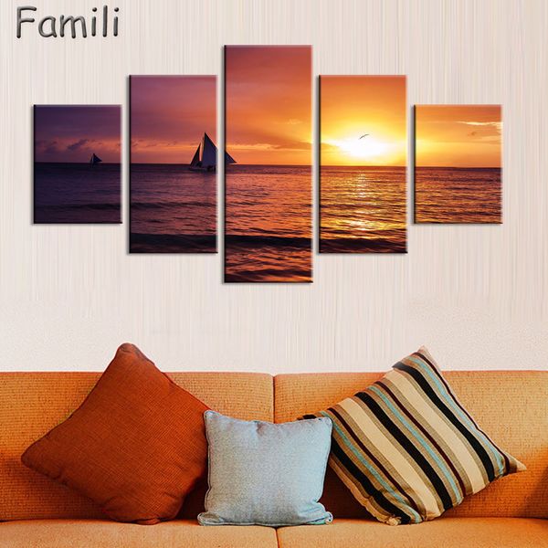Modern Canvas Prints Artwork Seascape Sailboat 5pcs Sea Photo Paintings Canvas Wall Art Decor for Living Room Home Decor
Modern Canvas Prints Artwork Seascape Sailboat 5pcs Sea Photo Paintings Canvas Wall Art Decor for Living Room Home Decor