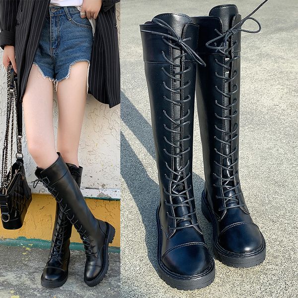 shoes women's rubber boots lace up bootee woman 2019 thigh high heels high booties ladies round toe luxury designer, Black
shoes women's rubber boots lace up bootee woman 2019 thigh high heels high booties ladies round toe luxury designer, Black