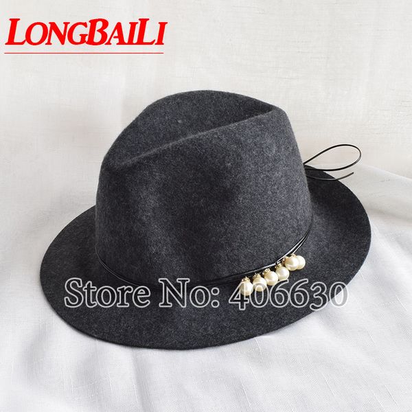 winter elegant gray wool felt fedora hats for women chapeu feminino sddw070, Blue;gray
winter elegant gray wool felt fedora hats for women chapeu feminino sddw070, Blue;gray