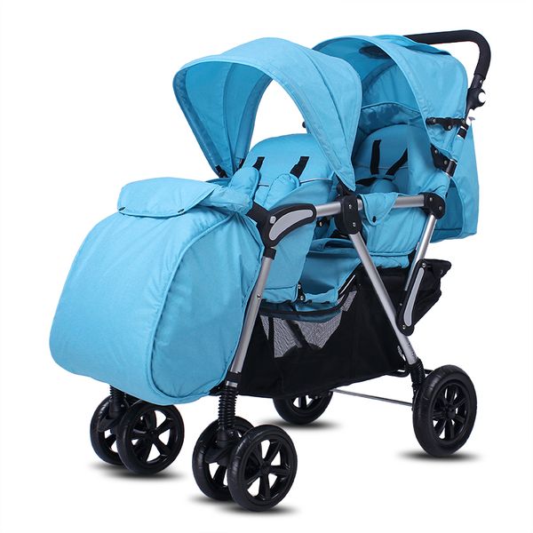 high landscape twins stroller with foot cover, foldable twins carriage, portable baby cart with rain cover, aluminium twins pram
high landscape twins stroller with foot cover, foldable twins carriage, portable baby cart with rain cover, aluminium twins pram