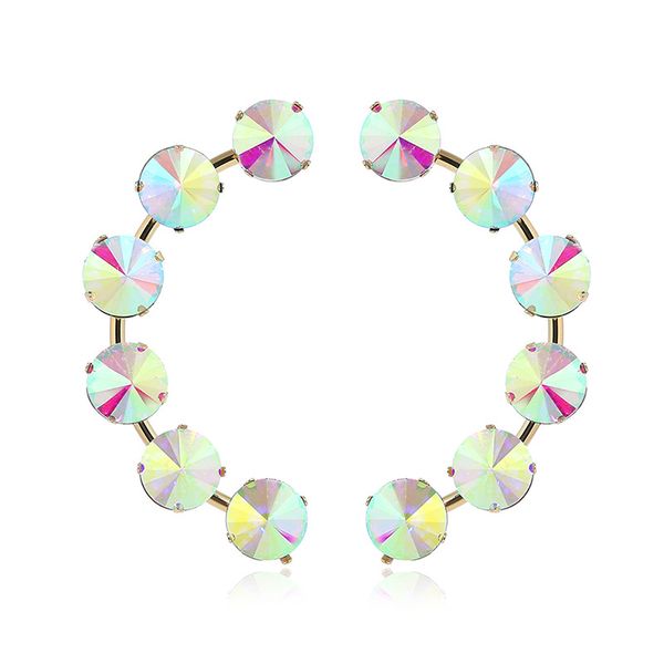 accessories european and american fashion crystal fan-shaped pendant bohemia large color earrings, Golden;silver
accessories european and american fashion crystal fan-shaped pendant bohemia large color earrings, Golden;silver