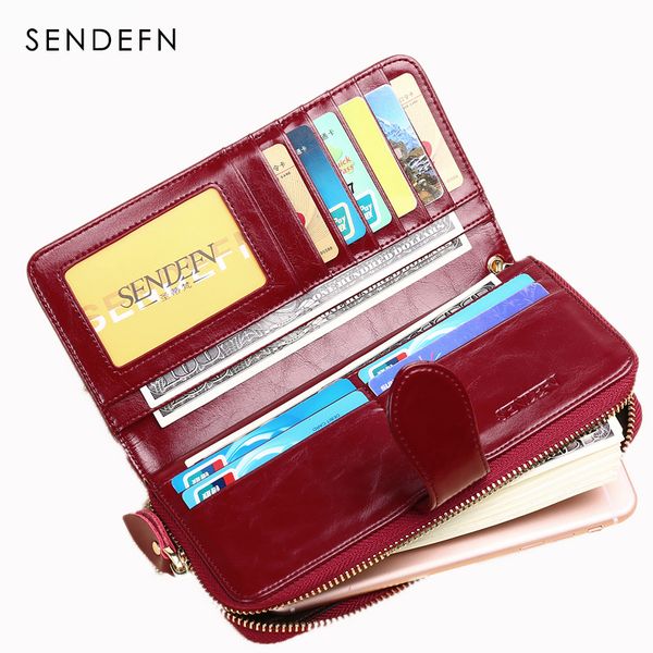sendefn brand leather women wallet female purse long lady clutch money bag zipper coin purse carteira feminina 8002-69 y190701, Red;black
sendefn brand leather women wallet female purse long lady clutch money bag zipper coin purse carteira feminina 8002-69 y190701, Red;black
