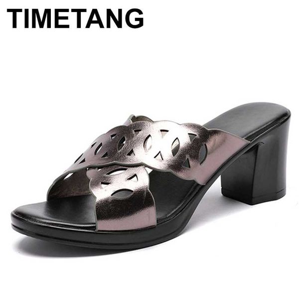 timetang2020 summer outdoor sandals leather women mules med heels shoes woman slides solid concise shoes woman, Black 
timetang2020 summer outdoor sandals leather women mules med heels shoes woman slides solid concise shoes woman, Black