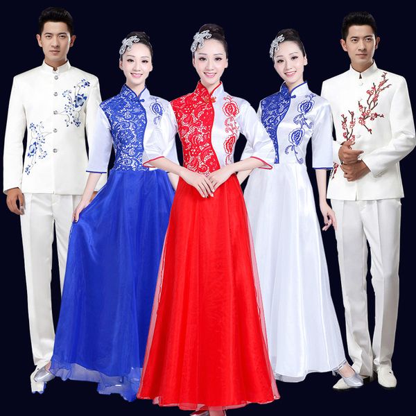 the new chorus costume costume chinese folk music guzheng erhu performance clothing men and women dress, Black;red
the new chorus costume costume chinese folk music guzheng erhu performance clothing men and women dress, Black;red