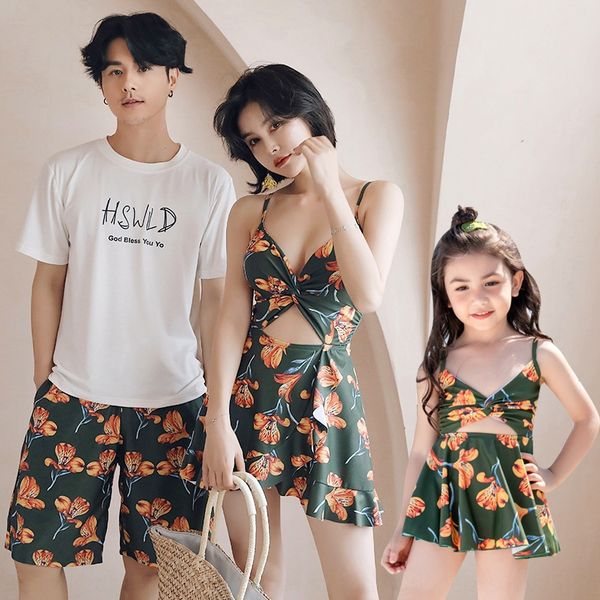 20 parent-child swimsuit a family of three cute printed stretch quick-drying beach swimming spring swimsuit, White;black
20 parent-child swimsuit a family of three cute printed stretch quick-drying beach swimming spring swimsuit, White;black