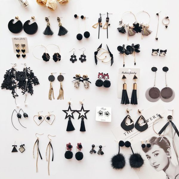 retro cool black series women earrings multiple styles star round shape earrings fashion jewelry vintage korean cute eardrop, Silver
retro cool black series women earrings multiple styles star round shape earrings fashion jewelry vintage korean cute eardrop, Silver