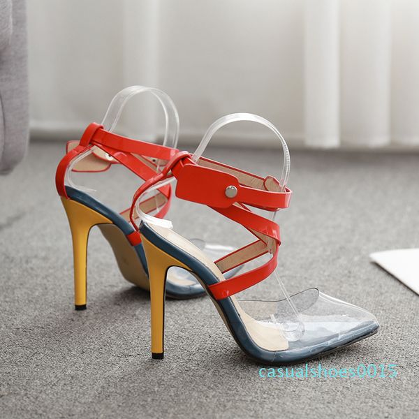 rxemzg summer shoes woman high heel pumps with ankle strap pointed toe shoes pvc sandals fashion multicolor sandals women summer c15, Black
rxemzg summer shoes woman high heel pumps with ankle strap pointed toe shoes pvc sandals fashion multicolor sandals women summer c15, Black